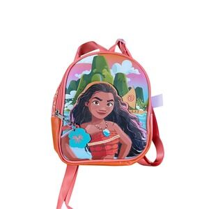 Disney Moana Mini Backpack Orange Tropical Tribal Print Kids Small School Bag